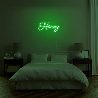 Honey LED Neon Sign - 24inch x 11inchGreen