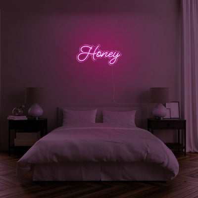 Honey LED Neon Sign - 24inch x 11inchHot Pink