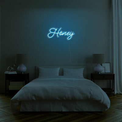 Honey LED Neon Sign - 24inch x 11inchIce Blue