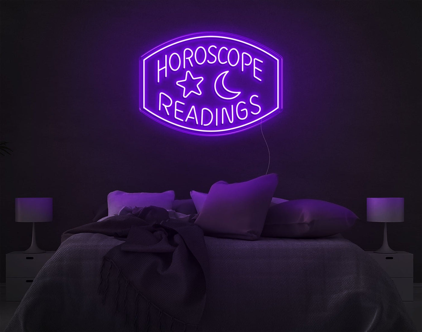 Horoscope Readings LED Neon Sign - 20inch x 28inchPurple