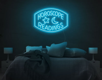 Horoscope Readings LED Neon Sign - 20inch x 28inchLight Blue