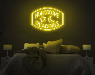 Horoscope Readings LED Neon Sign - 20inch x 28inchYellow