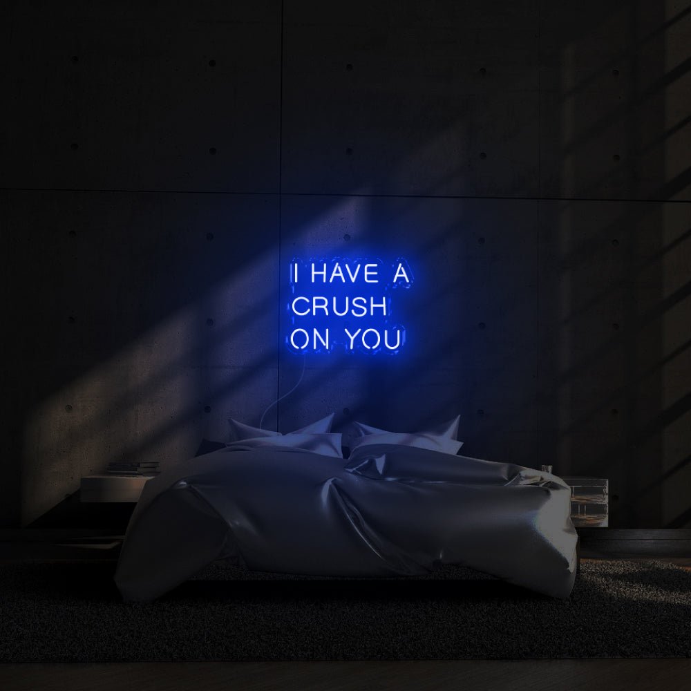 I have a crush on you LED Neon Sign - 24inch x 16inchBlue
