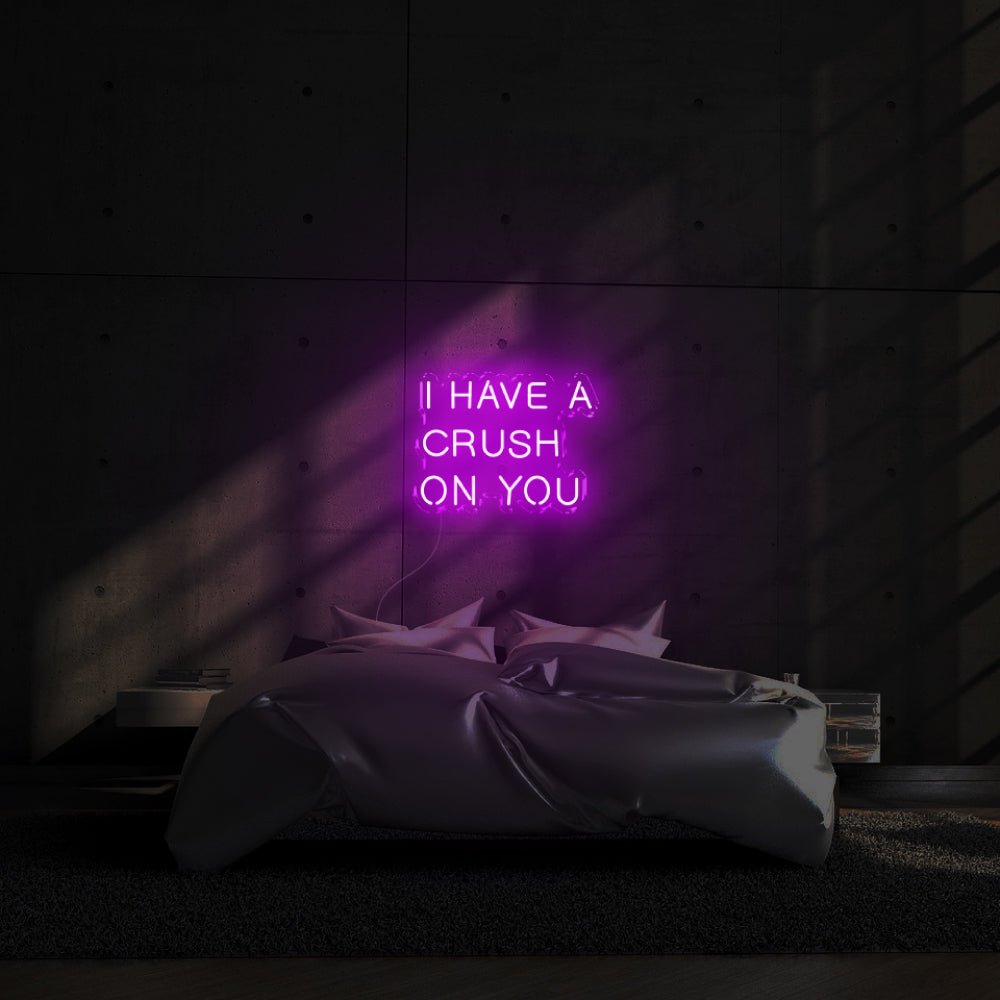 I have a crush on you LED Neon Sign - 24inch x 16inchPurple