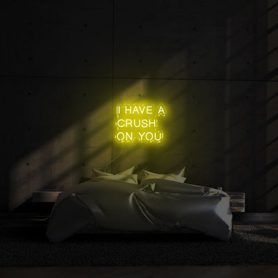 I have a crush on you LED Neon Sign - 24inch x 16inchYellow