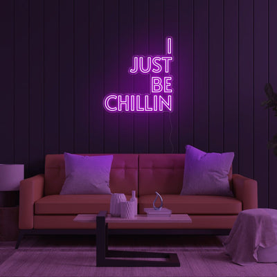 I Just Be Chillin LED Neon Sign - 31inch x 33inchPurple