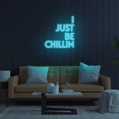 I Just Be Chillin LED Neon Sign - 31inch x 33inchTurquoise