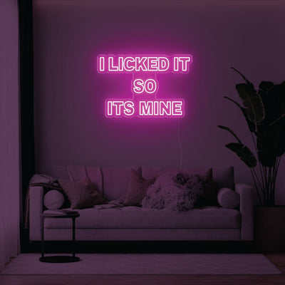 I Licked It So Its Mine LED Neon Sign - 31inch x 21inchIce Blue