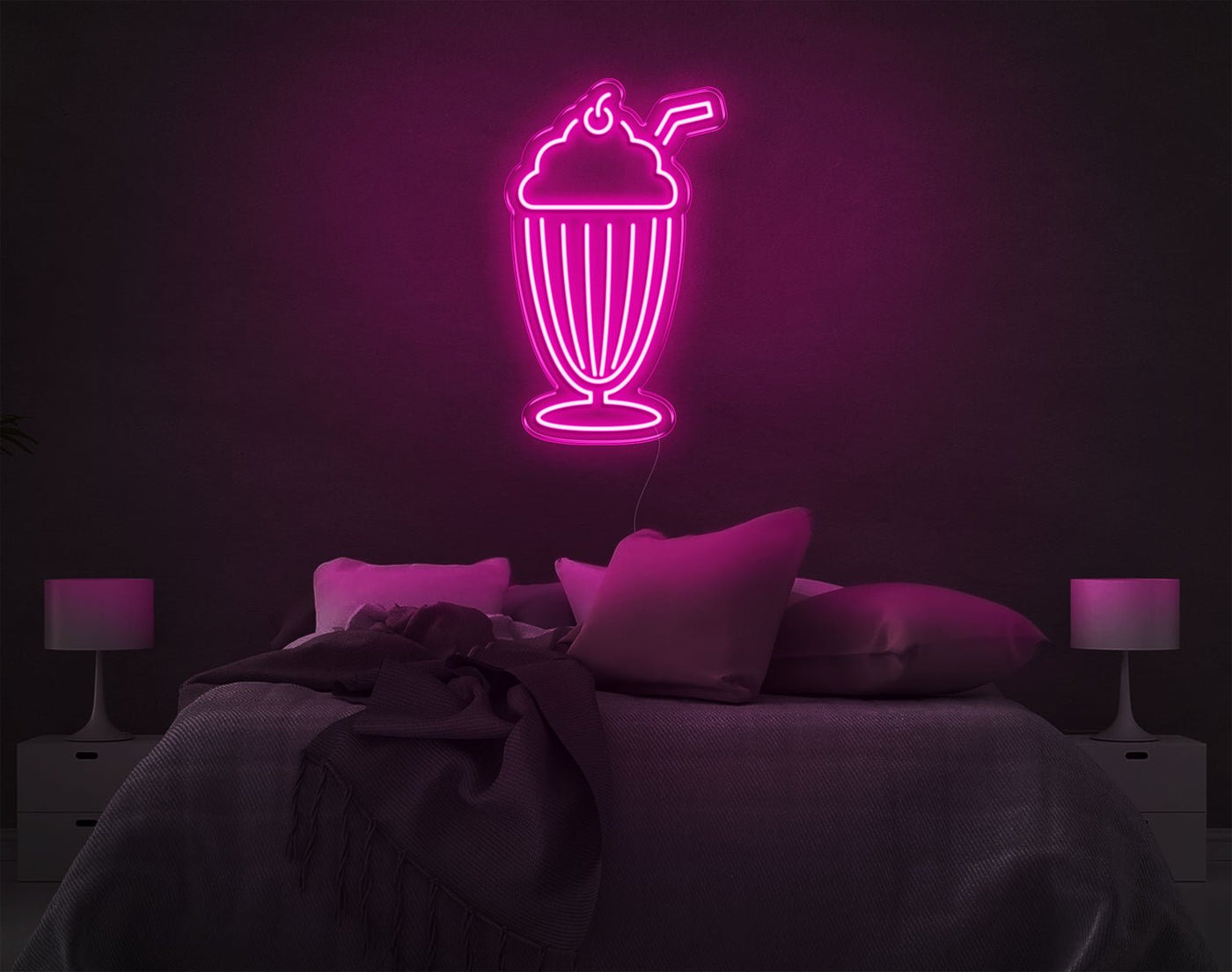 Ice Cream LED Neon Sign - 22inch x 13inchLight Pink