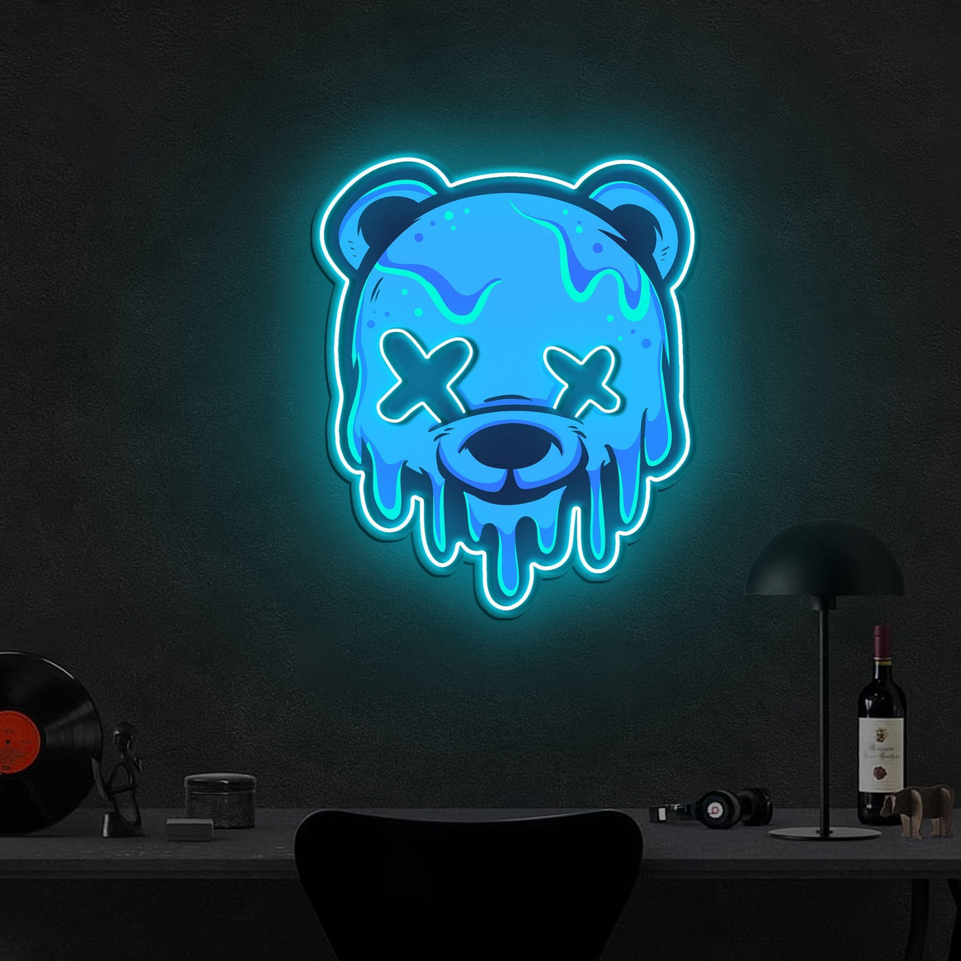 Ice Head Bear Neon x Acrylic Artwork - 25"x20"LED Neon x Acrylic Print