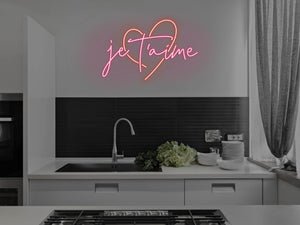 Je T'aime LED Neon Sign -