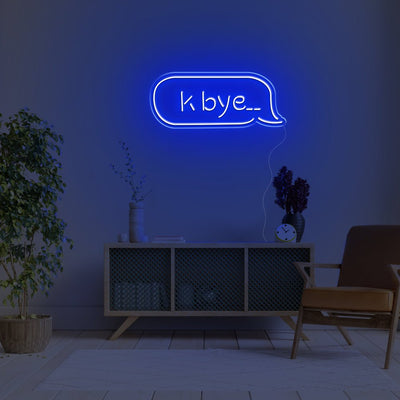 K Bye.. LED Neon Sign - 20inch x 8inchBlue