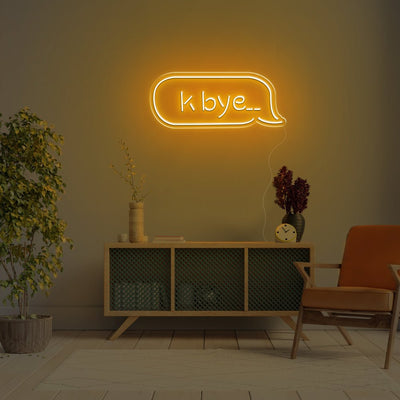 K Bye.. LED Neon Sign - 20inch x 8inchGold