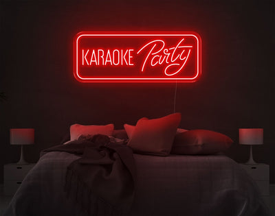 Karaoke Party LED Neon Sign - 13inch x 33inchHot Pink