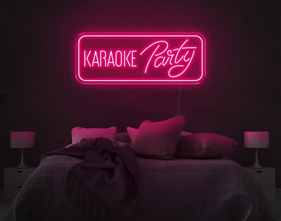 Karaoke Party LED Neon Sign - 13inch x 33inchLight Pink