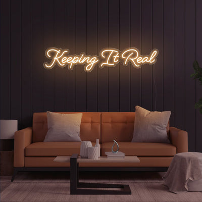 Keeping It Real LED Neon Sign - 47inch x 10inchWarm White