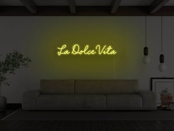 La Dolce Vita LED Neon Sign - Yellow