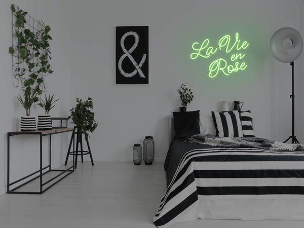 La Vie En Rose LED Neon Sign - Green