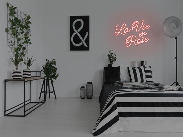 La Vie En Rose LED Neon Sign - Red