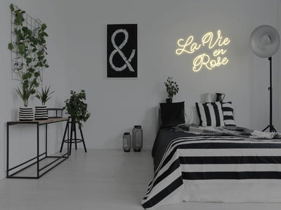 La Vie En Rose LED Neon Sign - Warm White