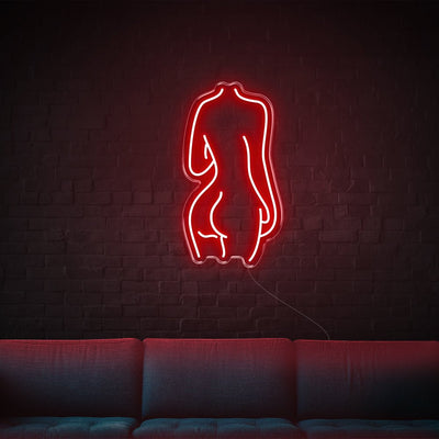 Lady Back LED Neon Sign - 14inch x 26inchRed