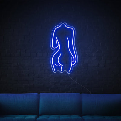 Lady Back LED Neon Sign - 14inch x 26inchDark Orange