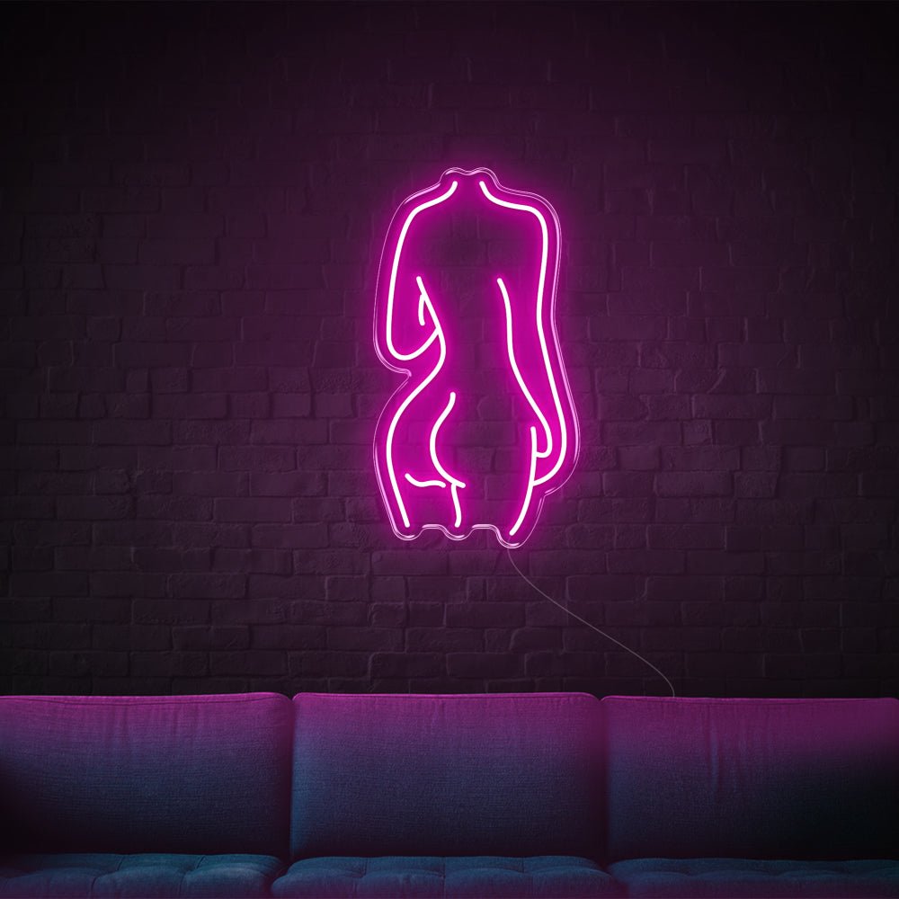 Lady Back LED Neon Sign - 14inch x 26inchHot Pink