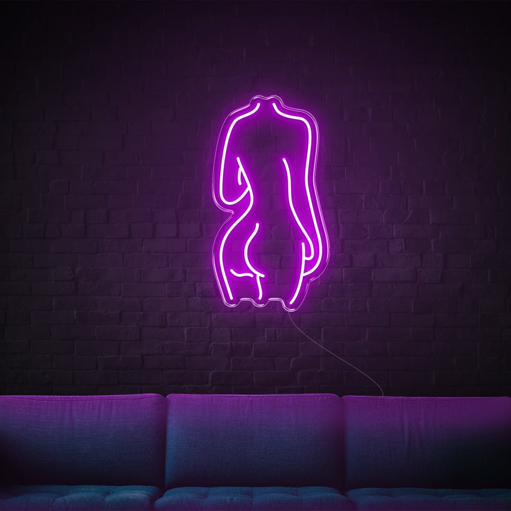 Lady Back LED Neon Sign - 14inch x 26inchLight Pink