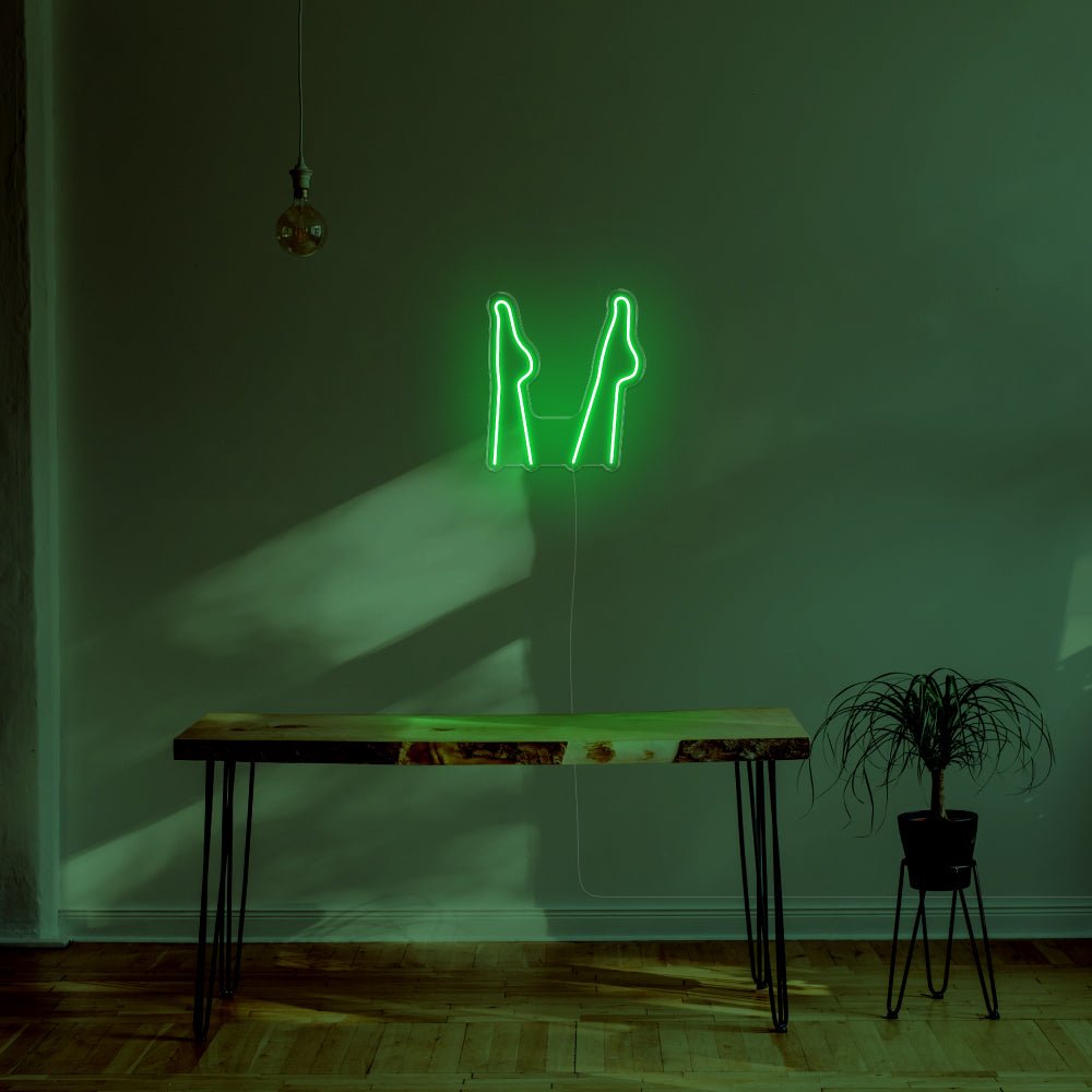 Legs LED Neon Sign - 17inch x 20inchGreen