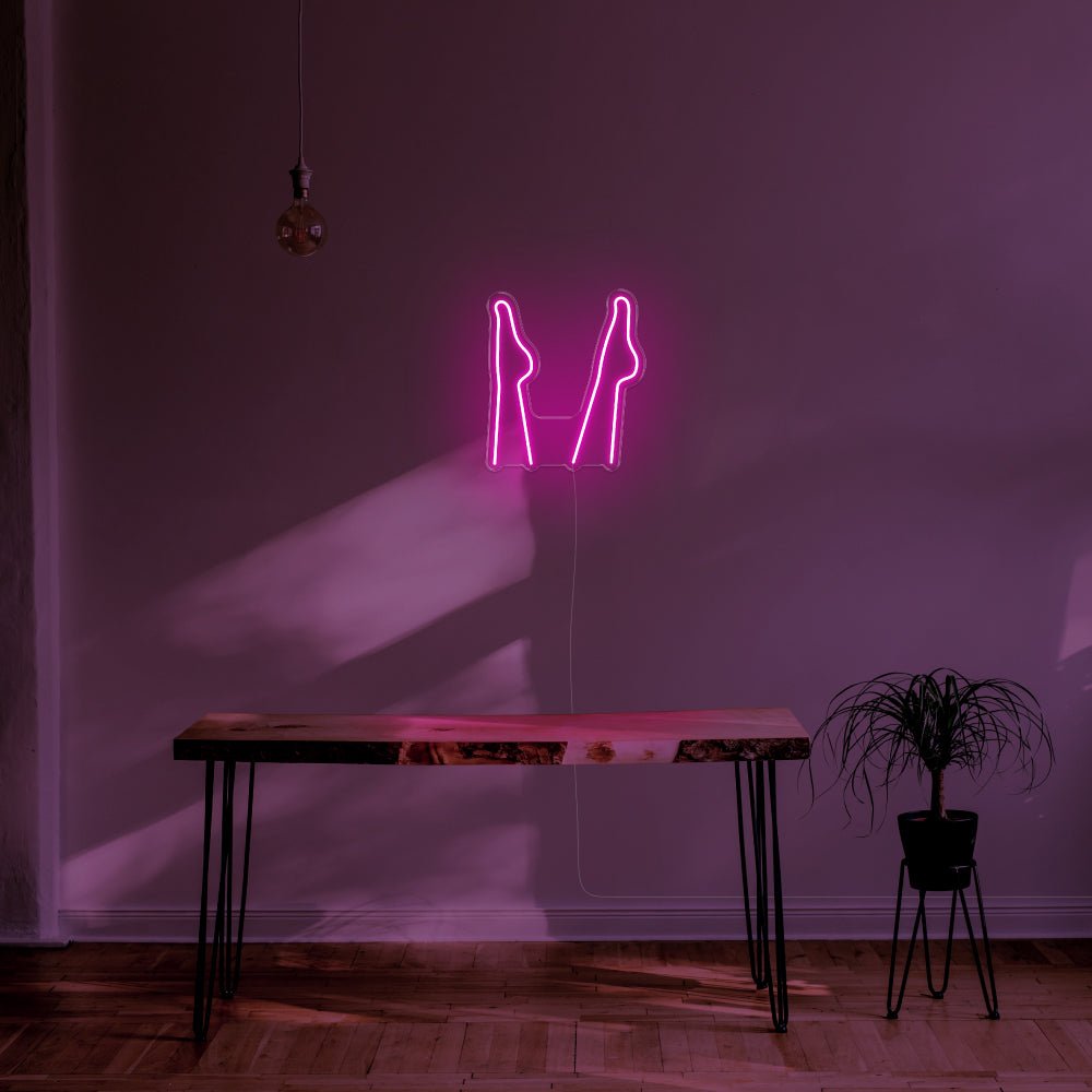 Legs LED Neon Sign - 17inch x 20inchHot Pink