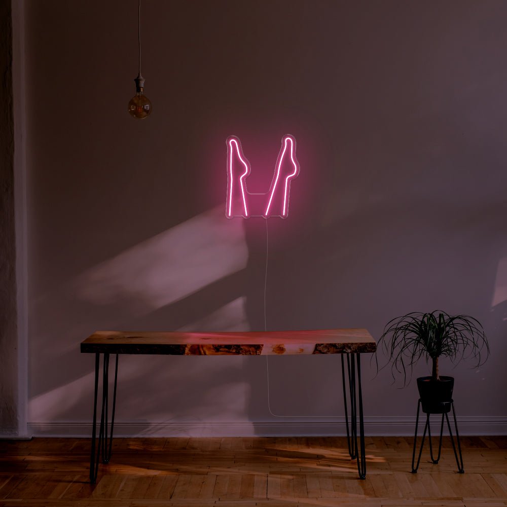 Legs LED Neon Sign - 17inch x 20inchLight Pink