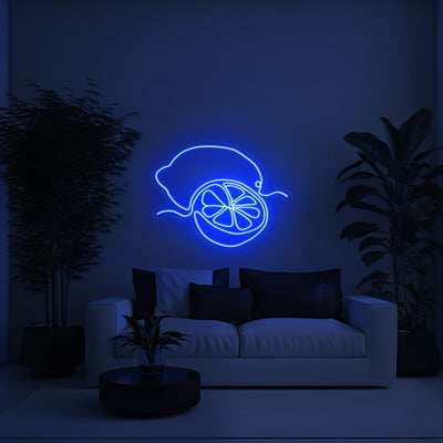 Lemon Aesthetic LED Neon Sign - 30 InchDark Blue