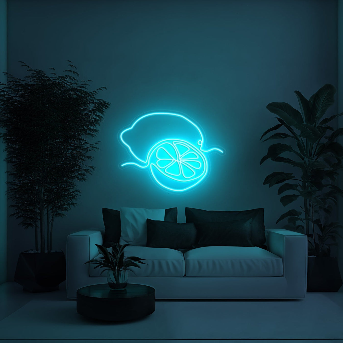 Lemon Aesthetic LED Neon Sign - 30 InchTurquoise