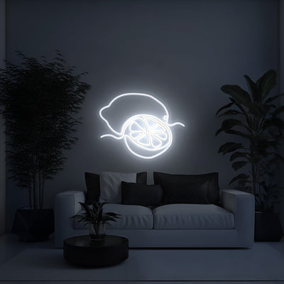 Lemon Aesthetic LED Neon Sign - 30 InchWhite