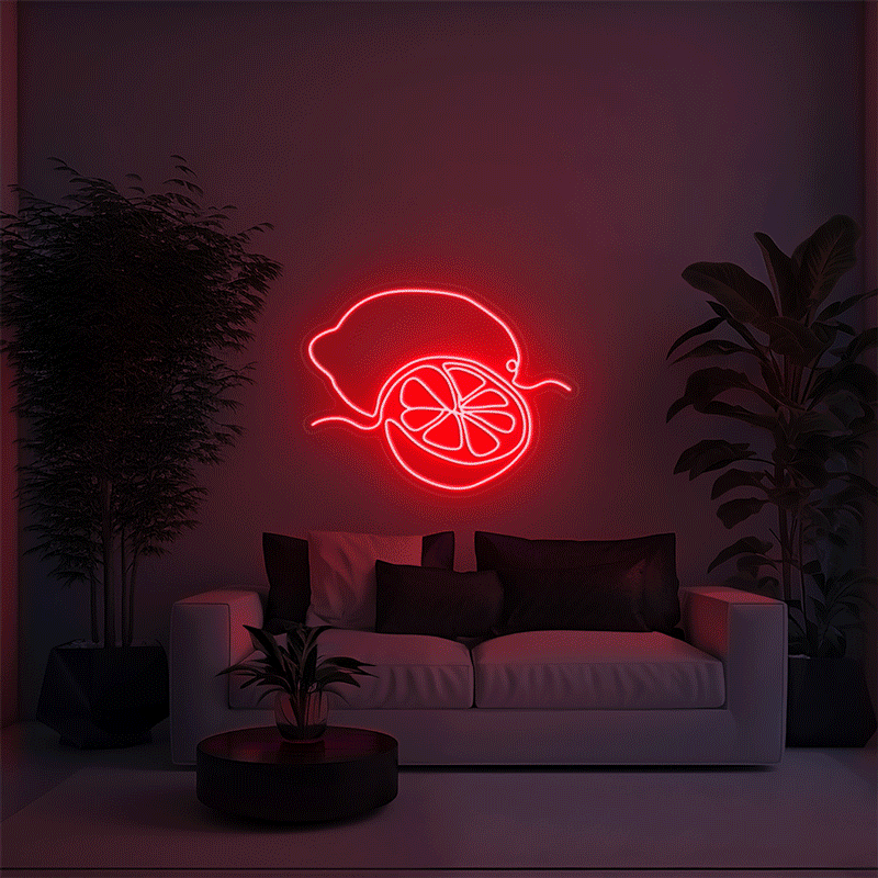 Lemon Aesthetic LED Neon Sign - 30 InchColor Changing RGB