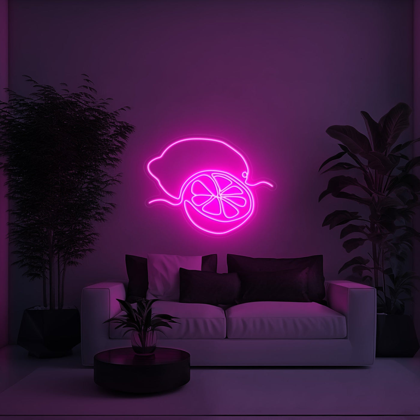 Lemon Aesthetic LED Neon Sign - 30 InchHot Pink
