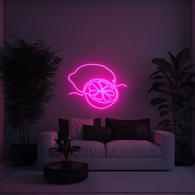 Lemon Aesthetic LED Neon Sign - 30 InchLight Pink