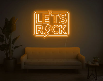 Let's Ricks LED Neon Sign - 19inch x 24inchOrange