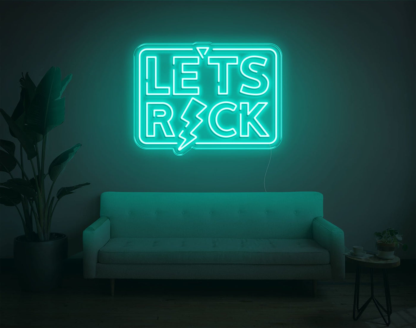 Let's Ricks LED Neon Sign - 19inch x 24inchTurquoise