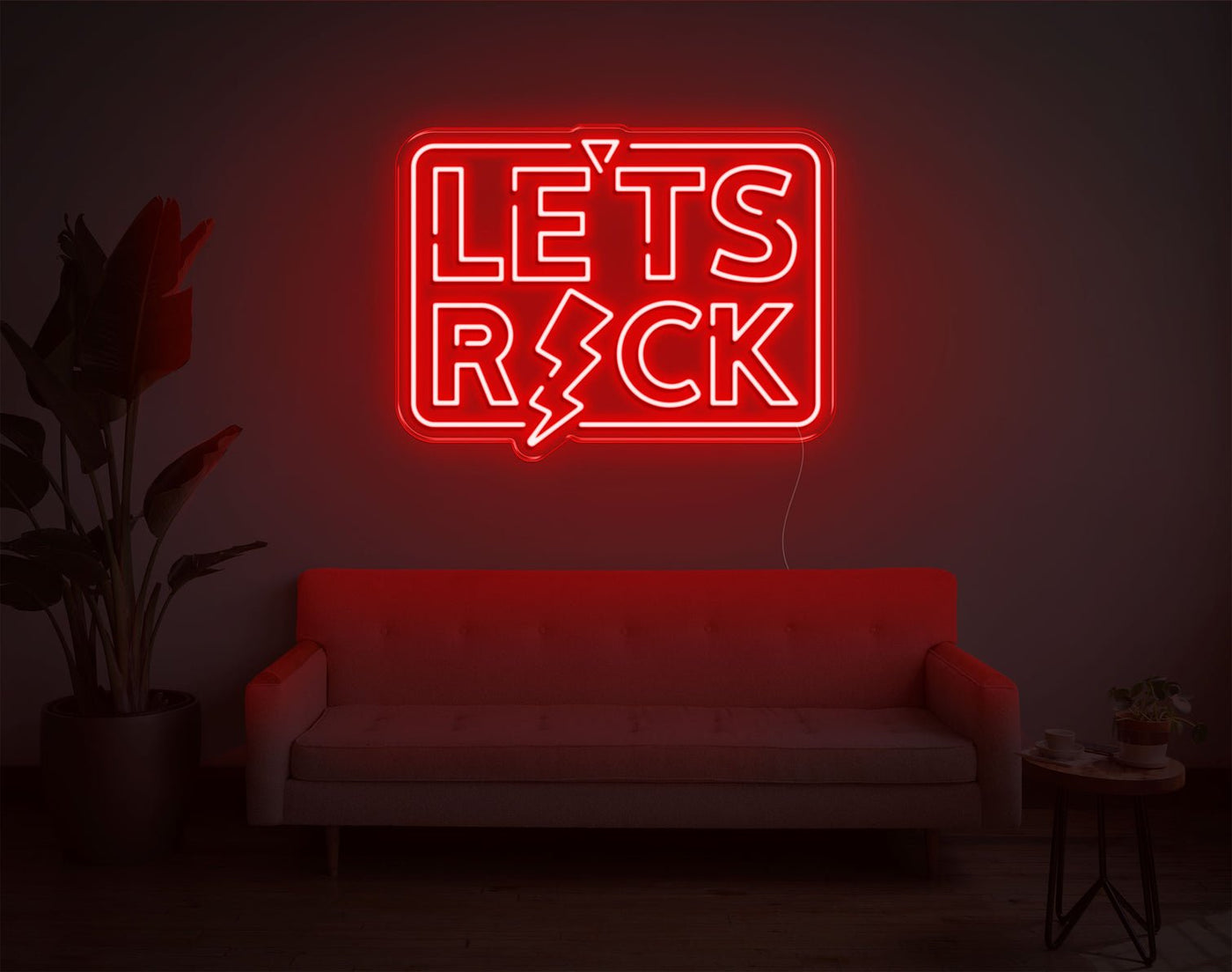 Let's Ricks LED Neon Sign - 19inch x 24inchRed