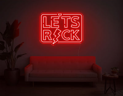 Let's Ricks LED Neon Sign - 19inch x 24inchRed