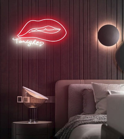 Lips Tonight Neon Sign - Red30 inches