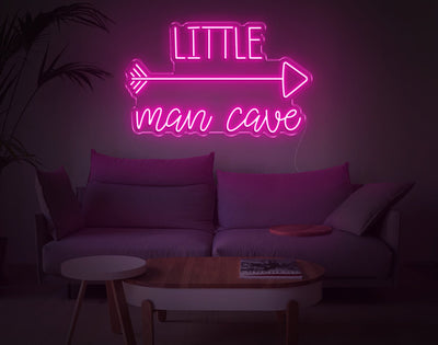 Little Man Cave LED Neon Sign - 19inch x 30inchHot Pink