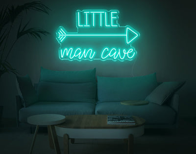 Little Man Cave LED Neon Sign - 19inch x 30inchTurquoise