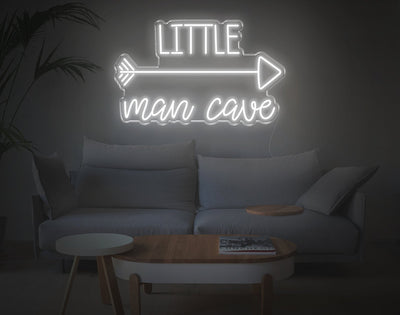 Little Man Cave LED Neon Sign - 19inch x 30inchWhite
