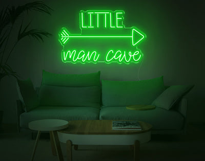 Little Man Cave LED Neon Sign - 19inch x 30inchGreen