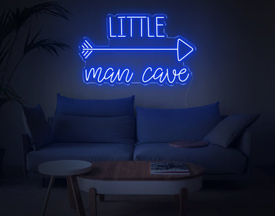 Little Man Cave LED Neon Sign - 19inch x 30inchBlue