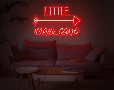 Little Man Cave LED Neon Sign - 19inch x 30inchRed