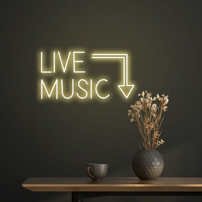 LIVE MUSIC Neon Sign - Pink20 inches