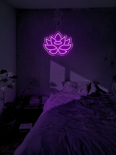 Lotus Flower LED neon sign - 14inch x 11inchPurple